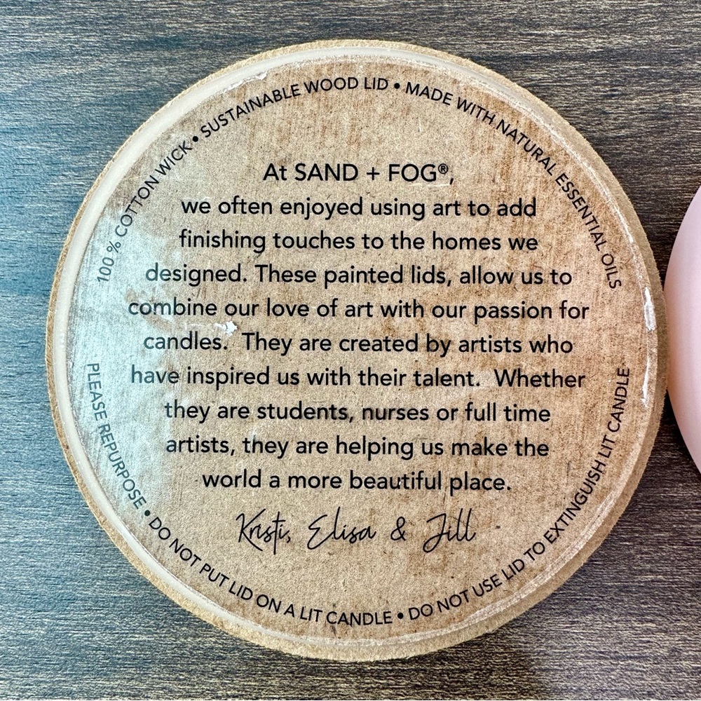 Sand + Fog White Vanilla Candle - Natural Wax Blend - 12 oz - 100% Cotton Wick - Picture 4 of 8